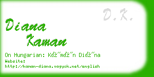 diana kaman business card